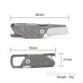 Couteau de poche utilitaire de taille mini pliable en titane minimaliste